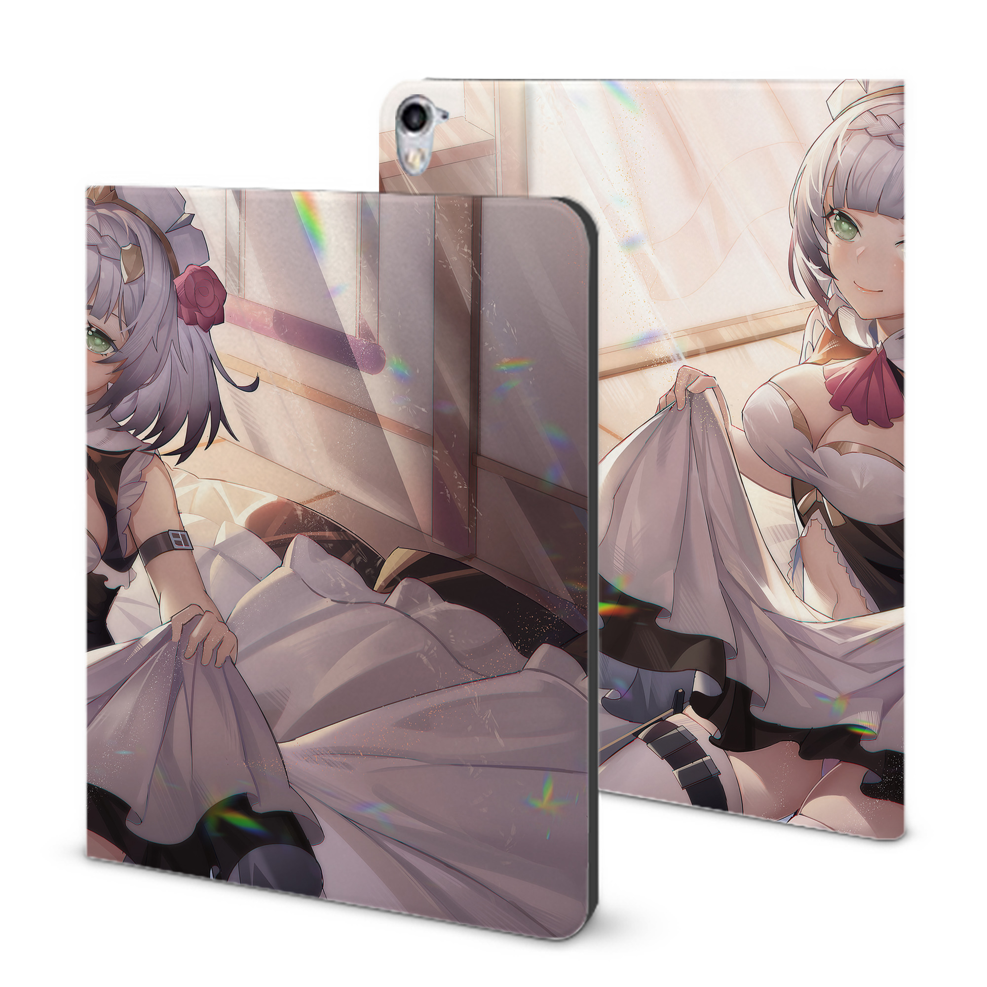 げんし神 genshin IPad ケース ブック型 PUレザー TPU 耐衝撃 軽量 薄型 ペン収納なし 全面保護 IPad 各モデル対応